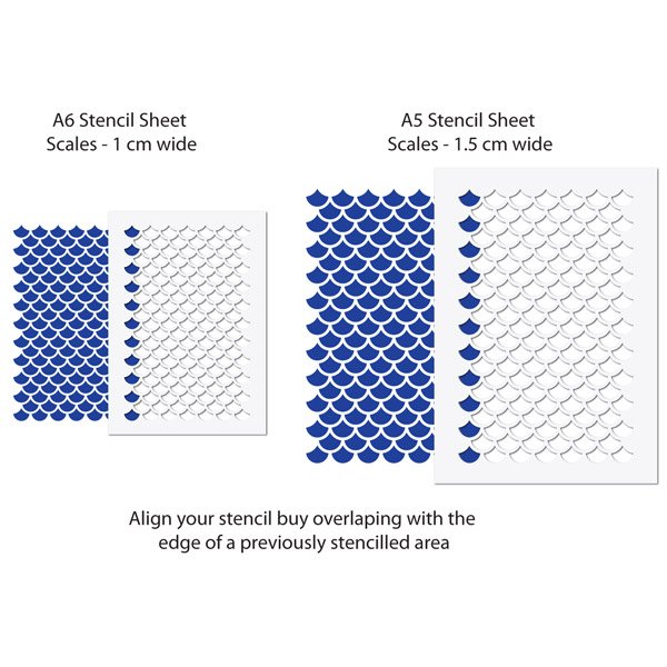 craftstar mermaid scales pattern stencil a5 or a6 airbrush craft