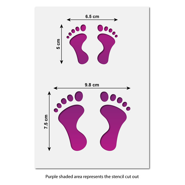Baby Footprint Stencil Template