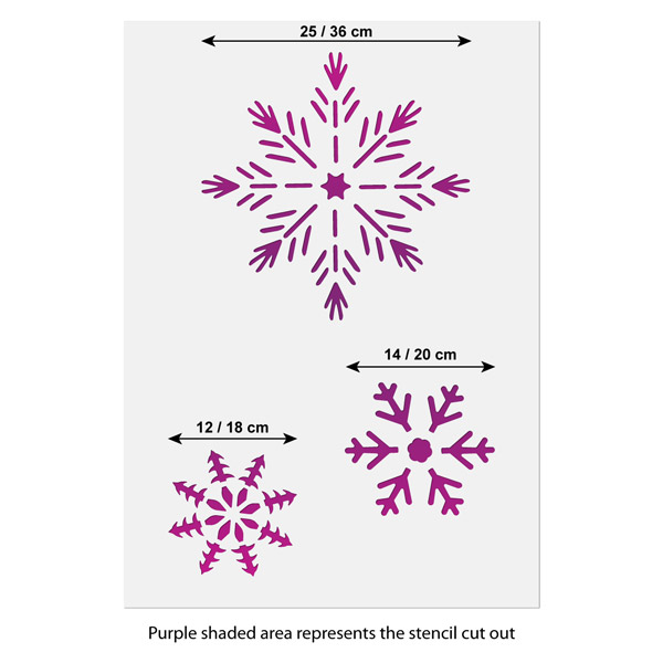 Large Snowflake Size Guide