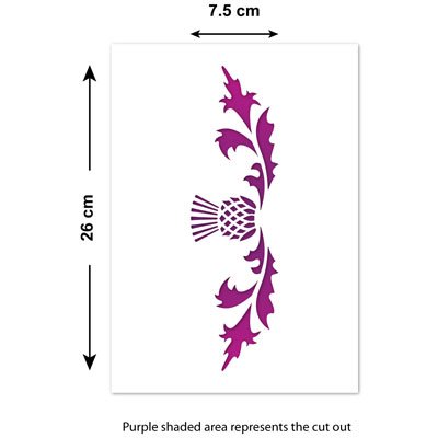 Scottish Thistle Template by CraftStar Thistle Border Stencil 26 x 7.5 cm